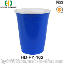 Copo de solo da parede do dobro 16oz, copo plástico do partido (HD-FY-162)